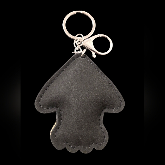 Pink Rhinestone Squid Bsg Charm Keychain - Picture 2 of 2